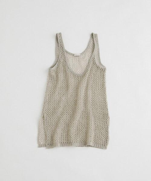 LAATO（ラート）の「tulle mesh knit tank（ニット/セーター・レディース・ブラック/ライトグレー・FREE）」の9枚目の写真