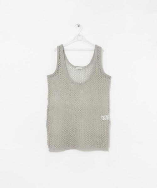 LAATO（ラート）の「tulle mesh knit tank（ニット/セーター・レディース・ブラック/ライトグレー・FREE）」の12枚目の写真