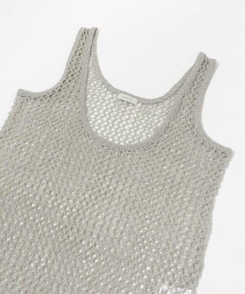 LAATO（ラート）の「tulle mesh knit tank（ニット/セーター・レディース・ブラック/ライトグレー・FREE）」の13枚目の写真