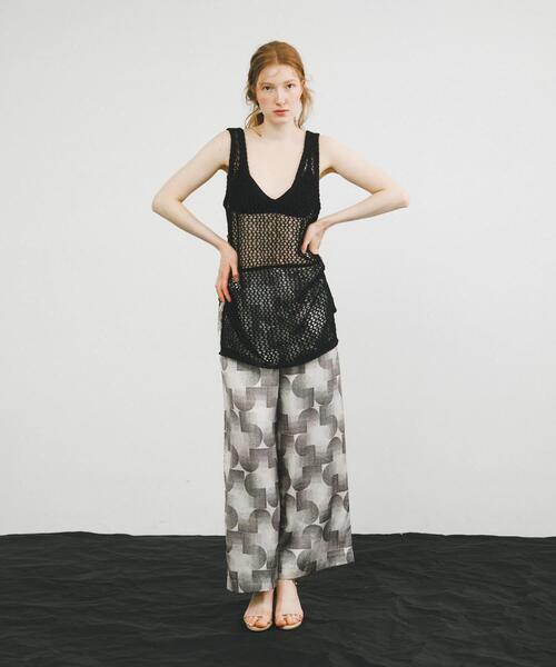 LAATO（ラート）の「tulle mesh knit tank（ニット/セーター・レディース・ブラック/ライトグレー・FREE）」の20枚目の写真