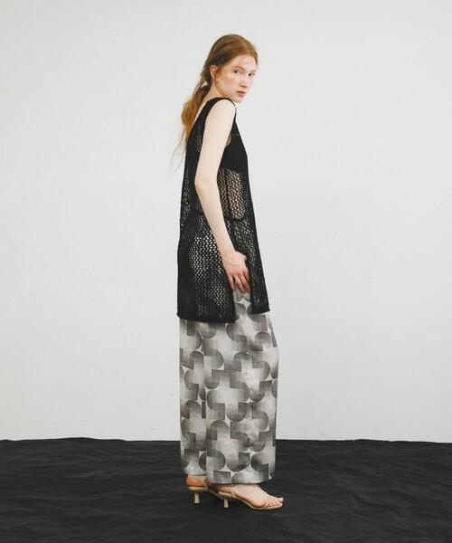 LAATO（ラート）の「tulle mesh knit tank（ニット/セーター・レディース・ブラック/ライトグレー・FREE）」の21枚目の写真