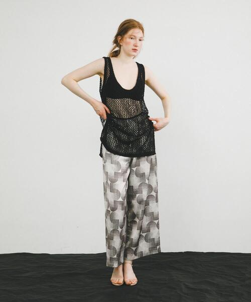 LAATO（ラート）の「tulle mesh knit tank（ニット/セーター・レディース・ブラック/ライトグレー・FREE）」の22枚目の写真