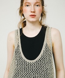 LAATO | tulle mesh knit tank(ニット/セーター)