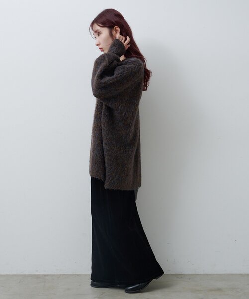 セール】【WEB先行/前後2WAY】メランジVあきニットプルオーバー