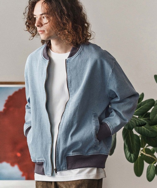 mj10958-ストレッチデニムリブブルゾン(CMB-R0174)