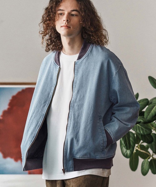 mj10958-ストレッチデニムリブブルゾン(CMB-R0174)