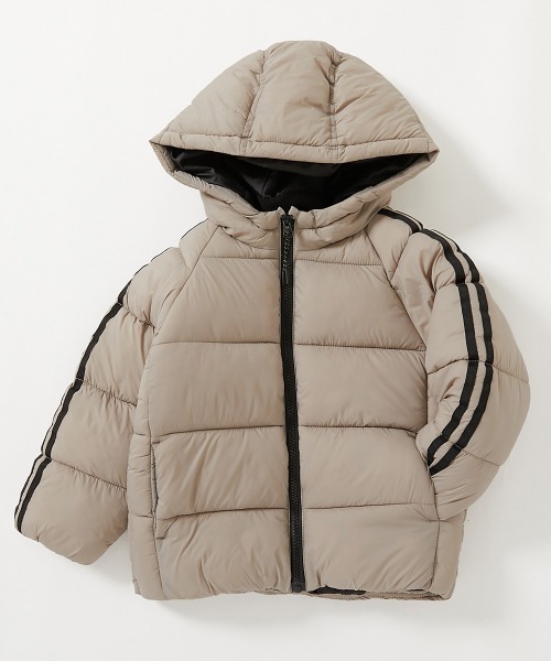 devirock（デビロック）の「洗える ファイバーダウン えらべるフード&デザイン 中綿ジャケット（ダウンジャケット/コート・キッズ・グリーン系1/ブラック系2/ブルー系2/ベージュ系1/グリーン系3/ブラック系4/ブルー系4/ブルー系1/ピンク系1/グリーン系4/ピンク系2/ブラック系1/グリーン系2/ブラック系3/ブルー系3・90cm/100cm/110cm/120cm/130cm/140cm/150cm/160cm）」の20枚目の写真