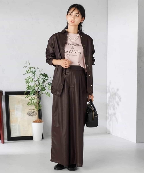 a.v.v(アーヴェヴェ)の「ドロストセミシアーシャツ(シャツ/ブラウス・レディース・チャコールグレー/ベージュ/ブラウン/グリーン・36/38/40)」の19枚目の写真