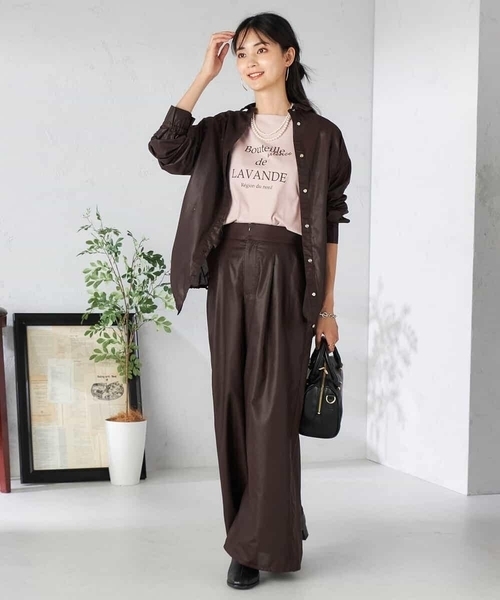 a.v.v(アーヴェヴェ)の「ドロストセミシアーシャツ(シャツ/ブラウス・レディース・チャコールグレー/ベージュ/ブラウン/グリーン・36/38/40)」の20枚目の写真