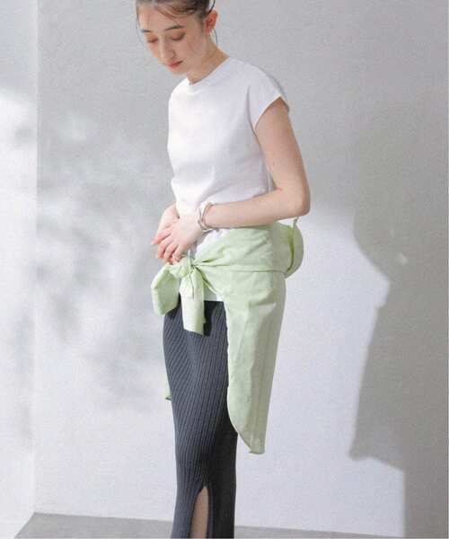 La TOTALITE（ラトータリテ）の「《追加2》【洗える】スムースハイネックプルオーバー（Tシャツ/カットソー・レディース・ブラウン/ホワイト・FREE）」の5枚目の写真