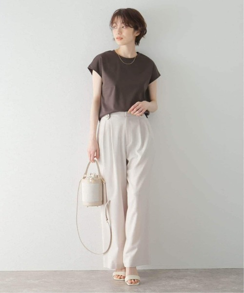 La TOTALITE（ラトータリテ）の「《追加2》【洗える】スムースハイネックプルオーバー（Tシャツ/カットソー・レディース・ブラウン/ホワイト・FREE）」の8枚目の写真