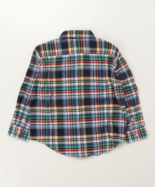 POLO RALPH LAUREN CHILDRENSWEAR(ポロ ラルフ ローレン チルドレンズウェア)の「チェック ブラッシュド コットン オックスフォード ワークシャツ(シャツ/ブラウス・キッズ・グリーン・3/7/4/6)」の4枚目の写真