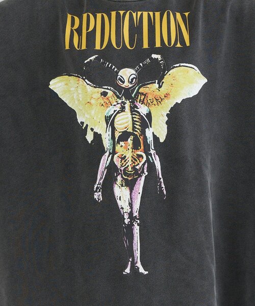 RePRODUCTION LABEL(リプロダクションレーベル)の「【RePRODUCTION LABEL / リプロダクションレーベル】スーパーBIGロゴスウェット(Tシャツ/カットソー・レディース・チャコールグレー/オレンジ/ネイビー/パープル・FREE)」の12枚目の写真