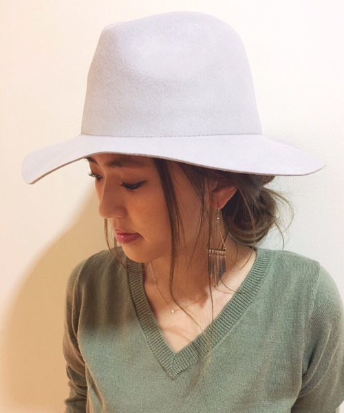 UNRELISH（アンレリッシュ）の「フェルトツバ広ハット（ハット・レディース・チャコールグレー/ライトグレー/キャメル/ブラック・FREE）」の3枚目の写真