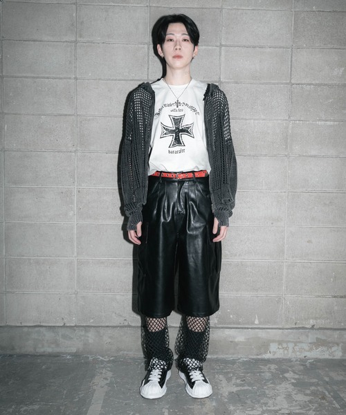 Figments(フィグメンツ)の「ブロックメッシュニットZIPパーカー(パーカー・レディース・ブラック・FREE)」の12枚目の写真