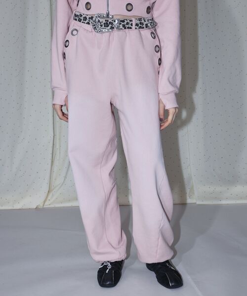 SEQUENZ(シークエンズ)の「※WEB限定 / セットアップ対応 / アイレット加工スウェットパンツ /sqnz fade sweat pants(その他パンツ・メンズ・グレー/その他1/ブラック/ピンク/ライトグレー・MEDIUM/SMALL/LARGE)」の4枚目の写真