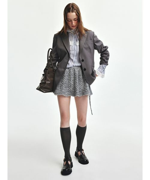 LILY BROWN（リリーブラウン）の「ニットベルト（ベルト・レディース・オリーブ/グレー/オフホワイト・F）」の9枚目の写真
