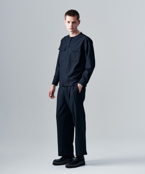 glamb(グラム)の「Blue Noise Tuck Slacks / ブルーノイズタックスラックス(スラックス・メンズ・ブルー/ブラック・S/M/L)」の16枚目の写真