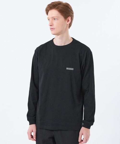 MACKINTOSH PHILOSOPHY（ﾏｯｷﾝﾄｯｼｭ ﾌｨﾛｿﾌｨｰ）の「【WEB&一部店舗限定】5.6oz天竺 クルーネックロゴロンＴ（Tシャツ/カットソー・メンズ・ブラック/ホワイト/ダークネイビー・36/40/38/42）」の2枚目の写真