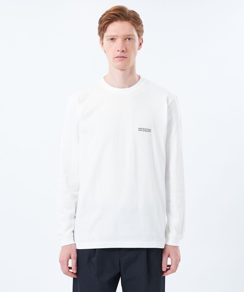 MACKINTOSH PHILOSOPHY（ﾏｯｷﾝﾄｯｼｭ ﾌｨﾛｿﾌｨｰ）の「【WEB&一部店舗限定】5.6oz天竺 クルーネックロゴロンＴ（Tシャツ/カットソー・メンズ・ブラック/ホワイト/ダークネイビー・36/40/38/42）」の7枚目の写真