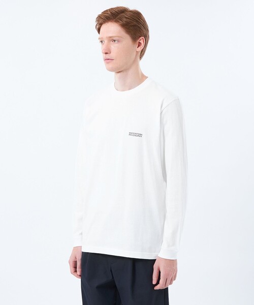 MACKINTOSH PHILOSOPHY（ﾏｯｷﾝﾄｯｼｭ ﾌｨﾛｿﾌｨｰ）の「【WEB&一部店舗限定】5.6oz天竺 クルーネックロゴロンＴ（Tシャツ/カットソー・メンズ・ブラック/ホワイト/ダークネイビー・36/40/38/42）」の8枚目の写真