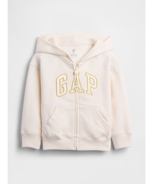 GAP ジップアップパーカー 12-18ヶ月 クリーム・ベージュ Gap公式オンラインストア | リラックス GAPロゴ ジップアップパーカー