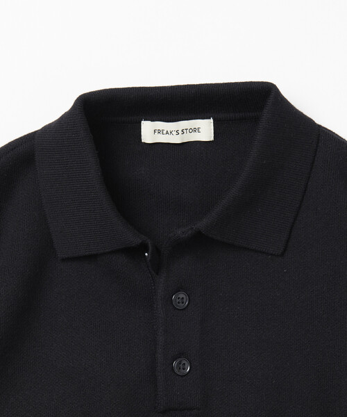 FREAK'S STORE（フリークスストア）の「限定展開 Relax Fit リラックスフィット スウェットライク ポロカラーニット（ニット/セーター・メンズ・ブラック/アッシュグレー/チャコールグレー/レッド/ブラウン/ネイビー・LARGE/MEDIUM）」の19枚目の写真