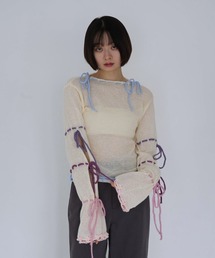 Uenui | ribbon detail knit top(ニット/セーター)