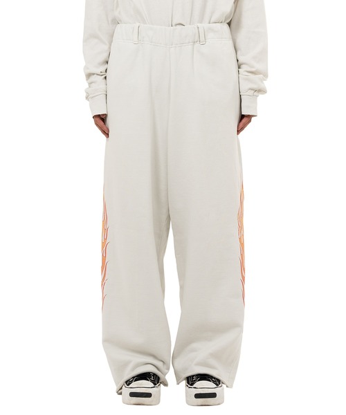 Skull Flame” Distressed Sweat Pants（スウェットパンツ）｜KAMIYA