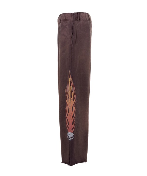 セール】“Skull Flame” Distressed Sweat Pants（スウェットパンツ