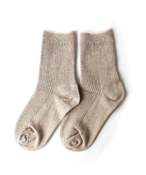 box408（ボックスヨンマルハチ）の「カラーリブソックス box408オリジナル（ソックス/靴下・レディース・チャコールグレー/ブルー/フューシャピンク/ホワイト×グレー/ホワイト×ブラウン/ブラック/ライトベージュ/ライトブルー/ホワイト×レッド/ホワイト/ブラウン/グリーン/ピンク/レッド/ダークグレー/ベージュ/ネイビー/パープル/イエロー/オレンジ・23-25cm）」の4枚目の写真