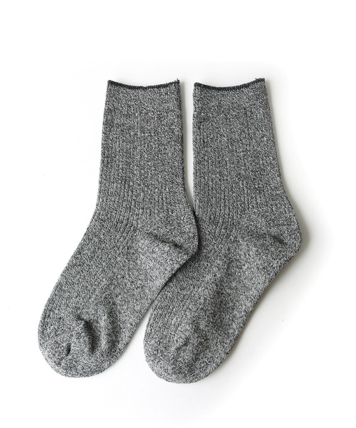 box408（ボックスヨンマルハチ）の「カラーリブソックス box408オリジナル（ソックス/靴下・レディース・チャコールグレー/ブルー/フューシャピンク/ホワイト×グレー/ホワイト×ブラウン/ブラック/ライトベージュ/ライトブルー/ホワイト×レッド/ホワイト/ブラウン/グリーン/ピンク/レッド/ダークグレー/ベージュ/ネイビー/パープル/イエロー/オレンジ・23-25cm）」の3枚目の写真