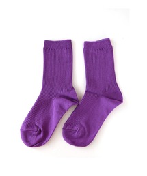 ソックス/靴下（パープル/紫色系・ミドル・ひざ下丈）ファッション通販