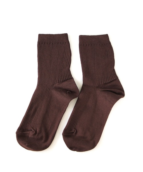 box408（ボックスヨンマルハチ）の「カラーリブソックス box408オリジナル（ソックス/靴下・レディース・チャコールグレー/ブルー/フューシャピンク/ホワイト×グレー/ホワイト×ブラウン/ブラック/ライトベージュ/ライトブルー/ホワイト×レッド/ホワイト/ブラウン/グリーン/ピンク/レッド/ダークグレー/ベージュ/ネイビー/パープル/イエロー/オレンジ・23-25cm）」の8枚目の写真