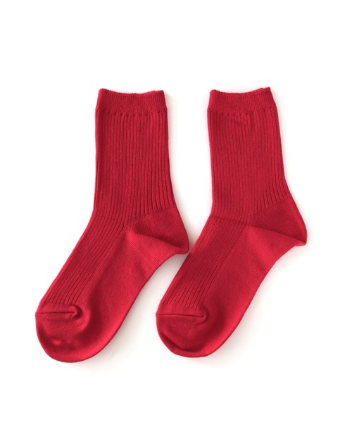 box408（ボックスヨンマルハチ）の「カラーリブソックス box408オリジナル（ソックス/靴下・レディース・チャコールグレー/ブルー/フューシャピンク/ホワイト×グレー/ホワイト×ブラウン/ブラック/ライトベージュ/ライトブルー/ホワイト×レッド/ホワイト/ブラウン/グリーン/ピンク/レッド/ダークグレー/ベージュ/ネイビー/パープル/イエロー/オレンジ・23-25cm）」の19枚目の写真