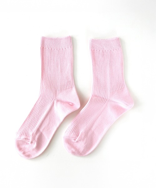 box408（ボックスヨンマルハチ）の「カラーリブソックス box408オリジナル（ソックス/靴下・レディース・チャコールグレー/ブルー/フューシャピンク/ホワイト×グレー/ホワイト×ブラウン/ブラック/ライトベージュ/ライトブルー/ホワイト×レッド/ホワイト/ブラウン/グリーン/ピンク/レッド/ダークグレー/ベージュ/ネイビー/パープル/イエロー/オレンジ・23-25cm）」の17枚目の写真