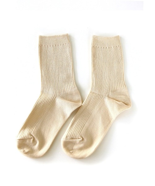 box408（ボックスヨンマルハチ）の「カラーリブソックス box408オリジナル（ソックス/靴下・レディース・チャコールグレー/ブルー/フューシャピンク/ホワイト×グレー/ホワイト×ブラウン/ブラック/ライトベージュ/ライトブルー/ホワイト×レッド/ホワイト/ブラウン/グリーン/ピンク/レッド/ダークグレー/ベージュ/ネイビー/パープル/イエロー/オレンジ・23-25cm）」の10枚目の写真