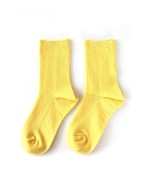 box408（ボックスヨンマルハチ）の「カラーリブソックス box408オリジナル（ソックス/靴下・レディース・チャコールグレー/ブルー/フューシャピンク/ホワイト×グレー/ホワイト×ブラウン/ブラック/ライトベージュ/ライトブルー/ホワイト×レッド/ホワイト/ブラウン/グリーン/ピンク/レッド/ダークグレー/ベージュ/ネイビー/パープル/イエロー/オレンジ・23-25cm）」の16枚目の写真