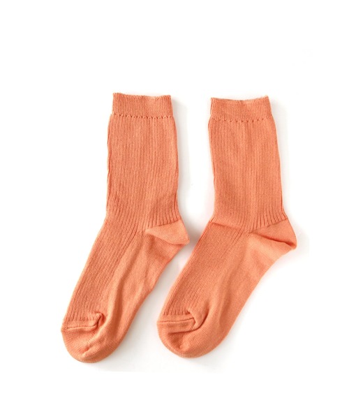 box408（ボックスヨンマルハチ）の「カラーリブソックス box408オリジナル（ソックス/靴下・レディース・チャコールグレー/ブルー/フューシャピンク/ホワイト×グレー/ホワイト×ブラウン/ブラック/ライトベージュ/ライトブルー/ホワイト×レッド/ホワイト/ブラウン/グリーン/ピンク/レッド/ダークグレー/ベージュ/ネイビー/パープル/イエロー/オレンジ・23-25cm）」の20枚目の写真