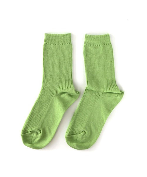 box408（ボックスヨンマルハチ）の「カラーリブソックス box408オリジナル（ソックス/靴下・レディース・チャコールグレー/ブルー/フューシャピンク/ホワイト×グレー/ホワイト×ブラウン/ブラック/ライトベージュ/ライトブルー/ホワイト×レッド/ホワイト/ブラウン/グリーン/ピンク/レッド/ダークグレー/ベージュ/ネイビー/パープル/イエロー/オレンジ・23-25cm）」の11枚目の写真