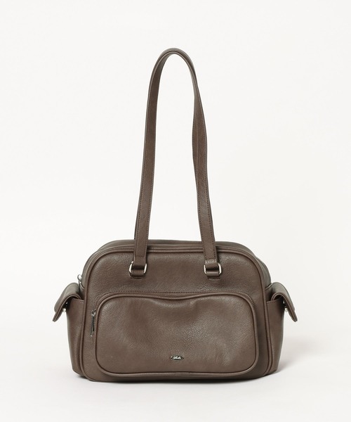 Heather（ヘザー）の「メニーポケットボストンBAG　594264（ボストンバッグ・レディース・ブラック/ベージュ/ブラウン・ONE SIZE）」の3枚目の写真