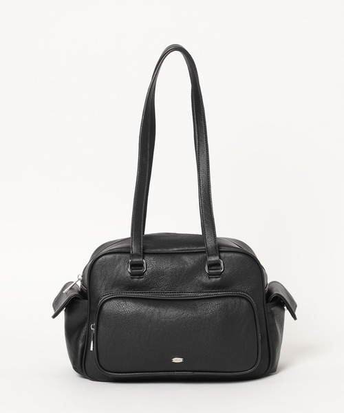 Heather（ヘザー）の「メニーポケットボストンBAG　594264（ボストンバッグ・レディース・ブラック/ベージュ/ブラウン・ONE SIZE）」の2枚目の写真