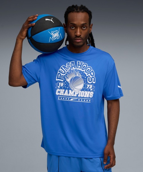 PUMA(プーマ)の「PUMA プーマ メンズ バスケットボール フープバース 半袖 Tシャツ(Tシャツ/カットソー・メンズ・ホワイト/ブルー/レッド・SMALL/MEDIUM/LARGE/X-LARGE/X-SMALL)」の3枚目の写真