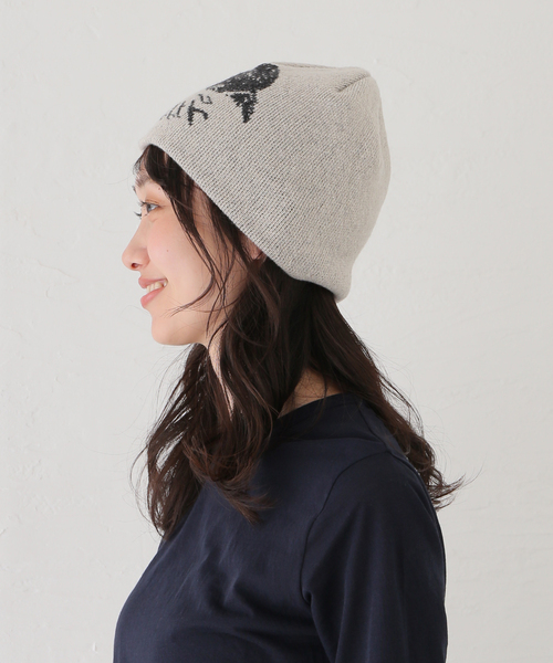 Carne Bollente(カルネボレンテ)の「【Carne Bollente/カルネボレンテ】Head Meets Heart AW25BN0101(ニットキャップ/ビーニー・レディース・アイボリー・FREE)」の2枚目の写真
