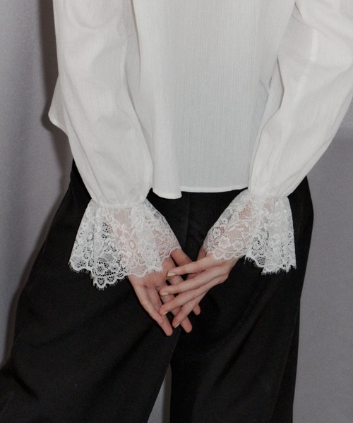 idem（イデム）の「vintage square lace collar blouse / 襟デザインレースブラウス（シャツ/ブラウス・レディース・オフホワイト・FREE）」の17枚目の写真