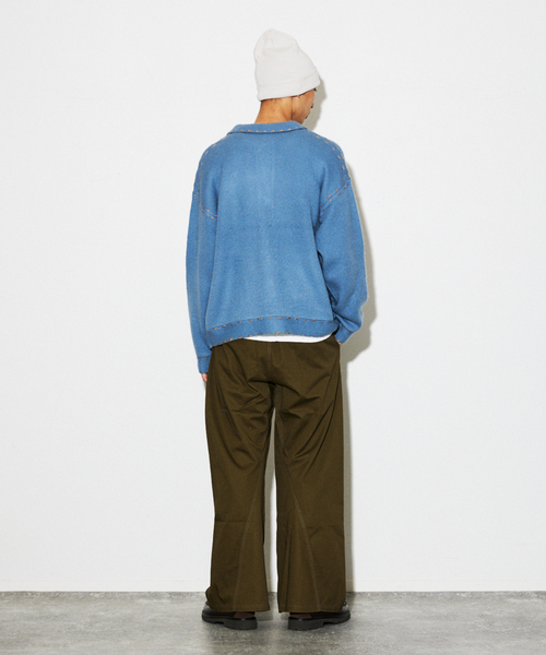 JOURNAL STANDARD(ジャーナルスタンダード)の「ハンド ステッチ ブラッシュド カーディガン(ニット/セーター・メンズ・ブラック/グレー/サックスブルー/オレンジ/ベージュ系その他・MEDIUM/LARGE)」の9枚目の写真