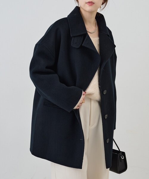 ビッグカラーリバーミディコート（その他アウター）｜SHENERY