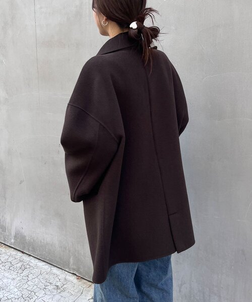 SHENERY（シーナリー）の「ビッグカラーリバーミディコート（その他アウター・レディース・ブラウン/オフホワイト/モカ/ブラック・FREE）」の17枚目の写真