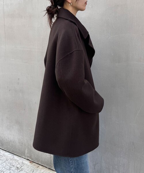 SHENERY（シーナリー）の「ビッグカラーリバーミディコート（その他アウター・レディース・ブラウン/オフホワイト/モカ/ブラック・FREE）」の21枚目の写真