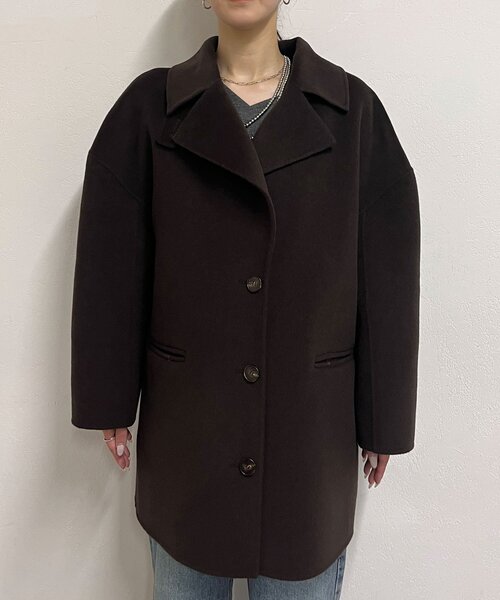 SHENERY（シーナリー）の「ビッグカラーリバーミディコート（その他アウター・レディース・ブラウン/オフホワイト/モカ/ブラック・FREE）」の22枚目の写真